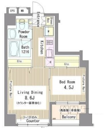 パークアクシス新御徒町の物件間取画像